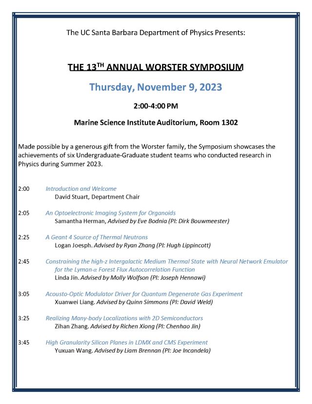 Worster symposium