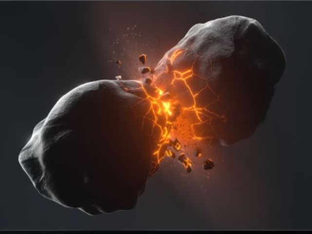 Scientist imagine the scene when two comets collided in the Fomalhaut system, only 25 light years from Earth.