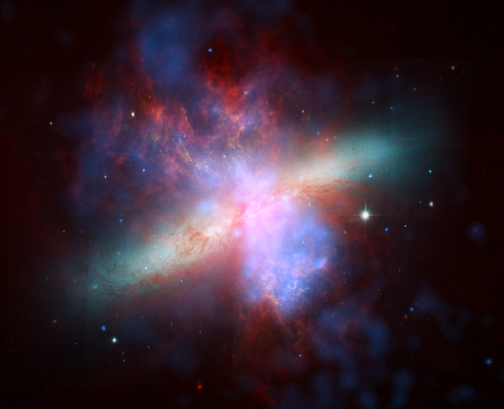 Galactic-scale starburst wind in M82