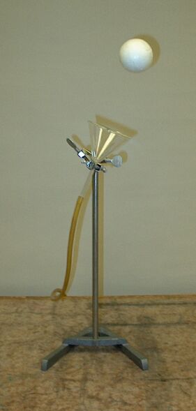 Ball over funnel