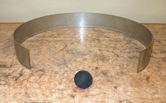 Roll ball into C frame Roll ball into C frame