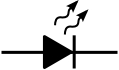 Schematic symbol for a light-emitting diode