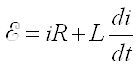 E equals iR plus L(di/dt)